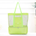 High Capacity Women Mesh Transparent Bag Double-layer Heat Preservation Large Picnic Beach Bags Tote Office Lunch Snacks Bag