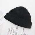 Winter Harajuku Women Skullies Knitted Fashion Warm Thick Hat Autumn Hip Hop Hole Beanies Unisex Basic Cap PJ009