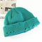 Winter Harajuku Women Skullies Knitted Fashion Warm Thick Hat Autumn Hip Hop Hole Beanies Unisex Basic Cap PJ009