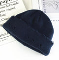 Winter Harajuku Women Skullies Knitted Fashion Warm Thick Hat Autumn Hip Hop Hole Beanies Unisex Basic Cap PJ009