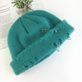 Winter Harajuku Women Skullies Knitted Fashion Warm Thick Hat Autumn Hip Hop Hole Beanies Unisex Basic Cap PJ009