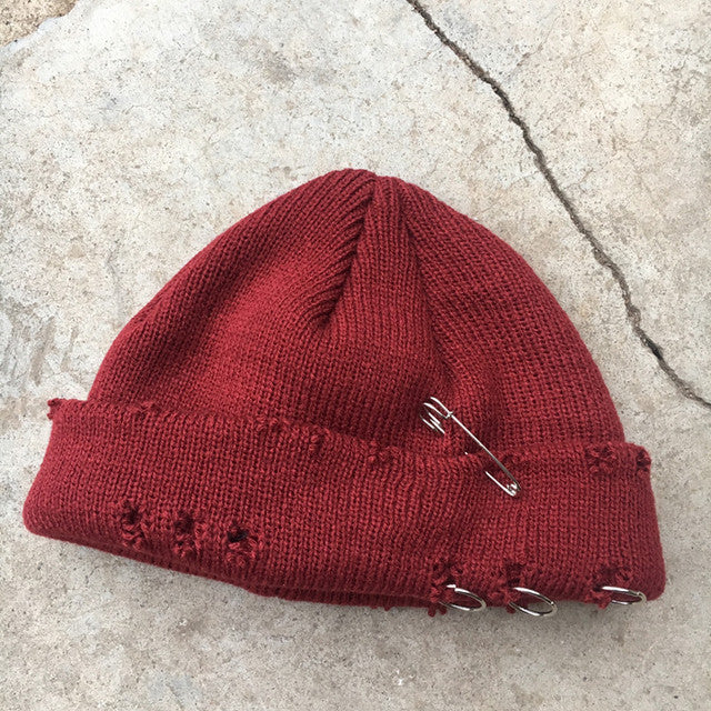 Winter Harajuku Women Skullies Knitted Fashion Warm Thick Hat Autumn Hip Hop Hole Beanies Unisex Basic Cap PJ009