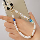 2021 Trendy Mobile Strap Phone Charm Pearl Soft Pottery Beaded Phone Chain LOVE Letter Jewelry For Women Anti-Lost Lanyard Gift