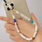 2021 Trendy Mobile Strap Phone Charm Pearl Soft Pottery Beaded Phone Chain LOVE Letter Jewelry For Women Anti-Lost Lanyard Gift