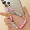 2021 Trendy Mobile Strap Phone Charm Pearl Soft Pottery Beaded Phone Chain LOVE Letter Jewelry For Women Anti-Lost Lanyard Gift