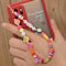 2021 Trendy Mobile Strap Phone Charm Pearl Soft Pottery Beaded Phone Chain LOVE Letter Jewelry For Women Anti-Lost Lanyard Gift