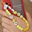 2021 Trendy Mobile Strap Phone Charm Pearl Soft Pottery Beaded Phone Chain LOVE Letter Jewelry For Women Anti-Lost Lanyard Gift