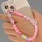 2021 Trendy Mobile Strap Phone Charm Pearl Soft Pottery Beaded Phone Chain LOVE Letter Jewelry For Women Anti-Lost Lanyard Gift