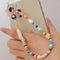 2021 Trendy Mobile Strap Phone Charm Pearl Soft Pottery Beaded Phone Chain LOVE Letter Jewelry For Women Anti-Lost Lanyard Gift