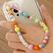 2021 Trendy Mobile Strap Phone Charm Pearl Soft Pottery Beaded Phone Chain LOVE Letter Jewelry For Women Anti-Lost Lanyard Gift