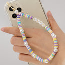 2021 Trendy Mobile Strap Phone Charm Pearl Soft Pottery Beaded Phone Chain LOVE Letter Jewelry For Women Anti-Lost Lanyard Gift