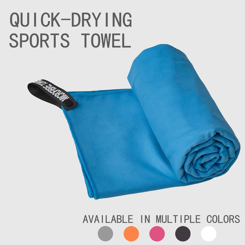 Quick Drying Sports Towel Portable Water Absorbent&Sweat-Absorbent Towel Double-Sided Fleece Swimming Towel Beach Bath Towel