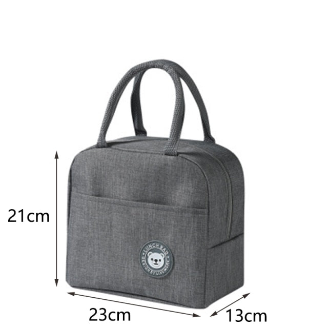 New Portable Lunch Bag New Thermal Insulated Lunch Box Tote Cooler Handbag Lunch Bags For Women Convenient Box Tote Food Bags