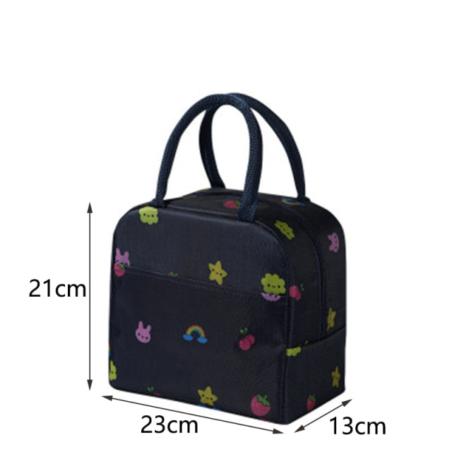 New Portable Lunch Bag New Thermal Insulated Lunch Box Tote Cooler Handbag Lunch Bags For Women Convenient Box Tote Food Bags