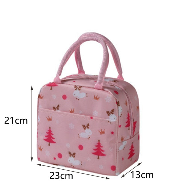 New Portable Lunch Bag New Thermal Insulated Lunch Box Tote Cooler Handbag Lunch Bags For Women Convenient Box Tote Food Bags