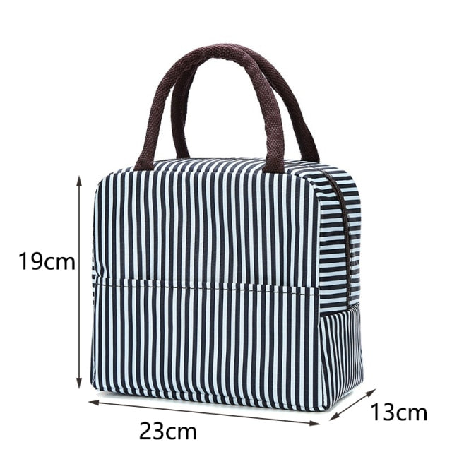 New Portable Lunch Bag New Thermal Insulated Lunch Box Tote Cooler Handbag Lunch Bags For Women Convenient Box Tote Food Bags