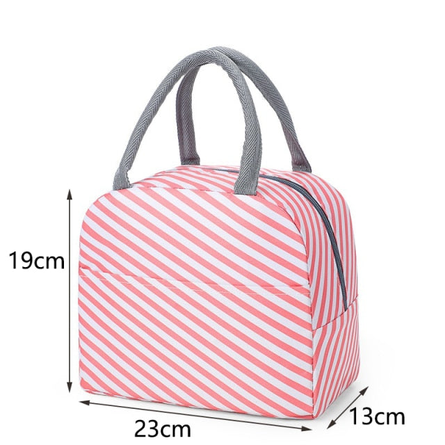New Portable Lunch Bag New Thermal Insulated Lunch Box Tote Cooler Handbag Lunch Bags For Women Convenient Box Tote Food Bags