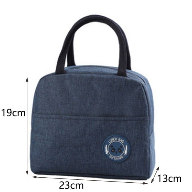 New Portable Lunch Bag New Thermal Insulated Lunch Box Tote Cooler Handbag Lunch Bags For Women Convenient Box Tote Food Bags