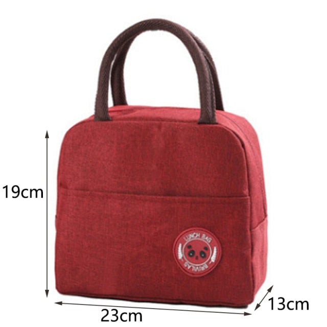 New Portable Lunch Bag New Thermal Insulated Lunch Box Tote Cooler Handbag Lunch Bags For Women Convenient Box Tote Food Bags