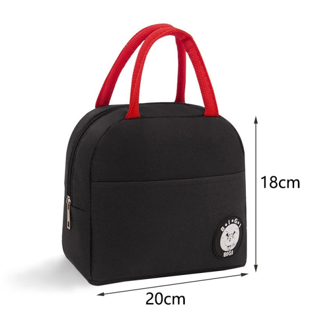 New Portable Lunch Bag New Thermal Insulated Lunch Box Tote Cooler Handbag Lunch Bags For Women Convenient Box Tote Food Bags