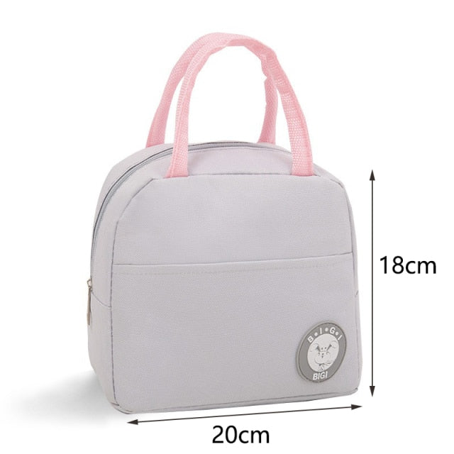 New Portable Lunch Bag New Thermal Insulated Lunch Box Tote Cooler Handbag Lunch Bags For Women Convenient Box Tote Food Bags