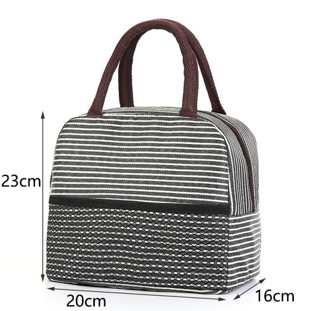 New Portable Lunch Bag New Thermal Insulated Lunch Box Tote Cooler Handbag Lunch Bags For Women Convenient Box Tote Food Bags