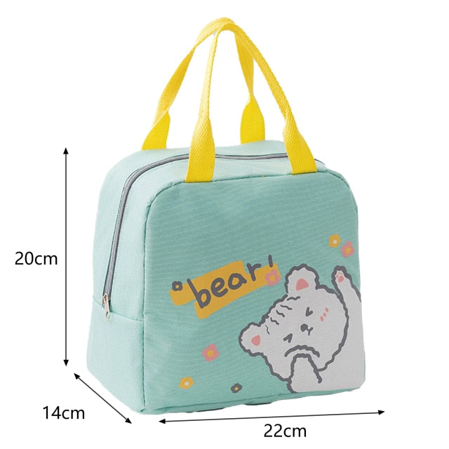 New Portable Lunch Bag New Thermal Insulated Lunch Box Tote Cooler Handbag Lunch Bags For Women Convenient Box Tote Food Bags