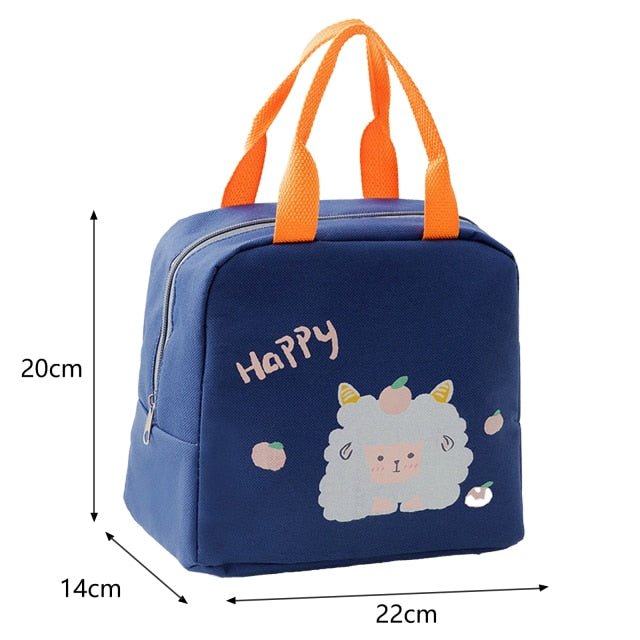 New Portable Lunch Bag New Thermal Insulated Lunch Box Tote Cooler Handbag Lunch Bags For Women Convenient Box Tote Food Bags