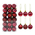 36Pcs Rose Gold Plastic Christmas Balls Ornament 4cm Hang Pendant Ball Indoor New Year Xmas Tree Decor Home Christmas Decoration