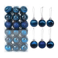 36Pcs Rose Gold Plastic Christmas Balls Ornament 4cm Hang Pendant Ball Indoor New Year Xmas Tree Decor Home Christmas Decoration