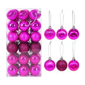 36Pcs Rose Gold Plastic Christmas Balls Ornament 4cm Hang Pendant Ball Indoor New Year Xmas Tree Decor Home Christmas Decoration