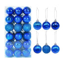36Pcs Rose Gold Plastic Christmas Balls Ornament 4cm Hang Pendant Ball Indoor New Year Xmas Tree Decor Home Christmas Decoration