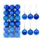 36Pcs Rose Gold Plastic Christmas Balls Ornament 4cm Hang Pendant Ball Indoor New Year Xmas Tree Decor Home Christmas Decoration