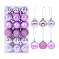 36Pcs Rose Gold Plastic Christmas Balls Ornament 4cm Hang Pendant Ball Indoor New Year Xmas Tree Decor Home Christmas Decoration