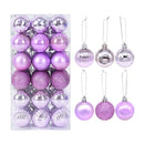 36Pcs Rose Gold Plastic Christmas Balls Ornament 4cm Hang Pendant Ball Indoor New Year Xmas Tree Decor Home Christmas Decoration