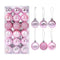 36Pcs Rose Gold Plastic Christmas Balls Ornament 4cm Hang Pendant Ball Indoor New Year Xmas Tree Decor Home Christmas Decoration