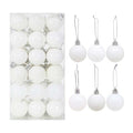 36Pcs Rose Gold Plastic Christmas Balls Ornament 4cm Hang Pendant Ball Indoor New Year Xmas Tree Decor Home Christmas Decoration