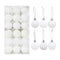36Pcs Rose Gold Plastic Christmas Balls Ornament 4cm Hang Pendant Ball Indoor New Year Xmas Tree Decor Home Christmas Decoration