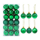 36Pcs Rose Gold Plastic Christmas Balls Ornament 4cm Hang Pendant Ball Indoor New Year Xmas Tree Decor Home Christmas Decoration