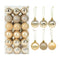 36Pcs Rose Gold Plastic Christmas Balls Ornament 4cm Hang Pendant Ball Indoor New Year Xmas Tree Decor Home Christmas Decoration
