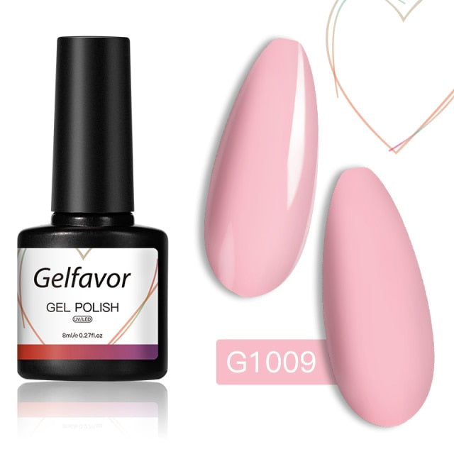 Gelfavor Nail Gel Polish Fall Colors Semi-Permanent UV Led Gel Varnishes Manicure Nail Art Gel Lacquer Base Top Coat Nail Polish