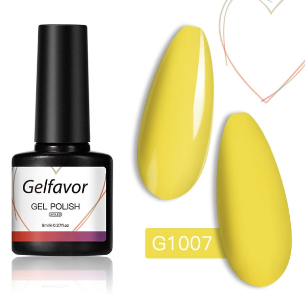 Gelfavor Nail Gel Polish Fall Colors Semi-Permanent UV Led Gel Varnishes Manicure Nail Art Gel Lacquer Base Top Coat Nail Polish