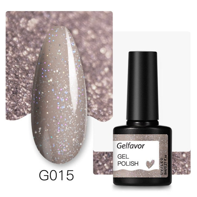 Gelfavor Nail Gel Polish Fall Colors Semi-Permanent UV Led Gel Varnishes Manicure Nail Art Gel Lacquer Base Top Coat Nail Polish