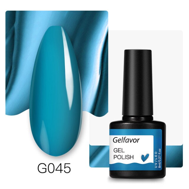 Gelfavor Nail Gel Polish Fall Colors Semi-Permanent UV Led Gel Varnishes Manicure Nail Art Gel Lacquer Base Top Coat Nail Polish