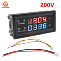 M4430 DC 100V 200V 10A Electronic Digital Voltmeter Ammeter 0.28'' LED Display Voltage Regulator Volt AMP Meter Tester