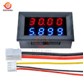 M4430 DC 100V 200V 10A Electronic Digital Voltmeter Ammeter 0.28'' LED Display Voltage Regulator Volt AMP Meter Tester