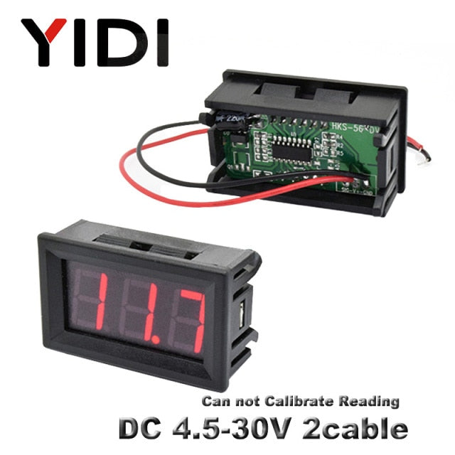 AC 30-500V AC 0-600V 0.56'' Digital Voltmeter calibrate reading DC 3.5-30V DC 0-100V Red Green Blue LED display voltage meter