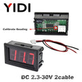AC 30-500V AC 0-600V 0.56'' Digital Voltmeter calibrate reading DC 3.5-30V DC 0-100V Red Green Blue LED display voltage meter
