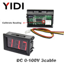 AC 30-500V AC 0-600V 0.56'' Digital Voltmeter calibrate reading DC 3.5-30V DC 0-100V Red Green Blue LED display voltage meter
