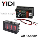 AC 30-500V AC 0-600V 0.56'' Digital Voltmeter calibrate reading DC 3.5-30V DC 0-100V Red Green Blue LED display voltage meter